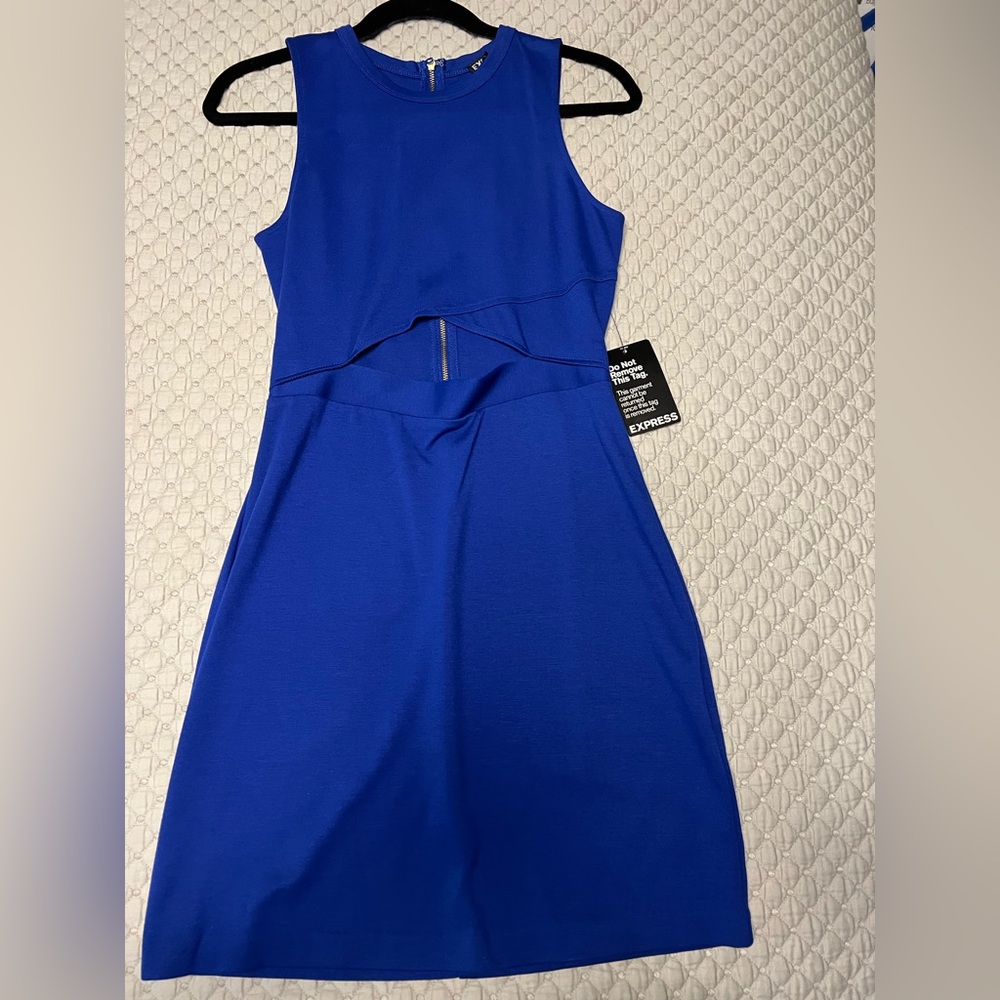 Express Blue Dress with a Peek a Boo in the front size